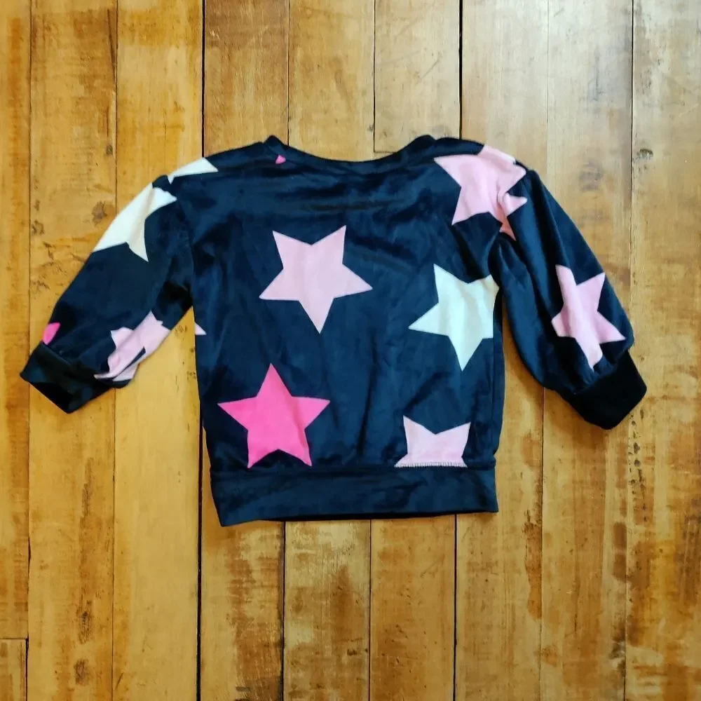 Gap shirt 18 to 24 months crewneck sweater velour stars balloon sleeves spring
